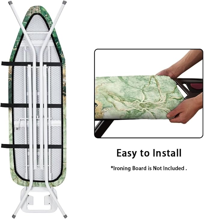 ZDCUSTOM Green Marble Table Top Ironing Board Cover Standard Ironing Board Cover - Image 4