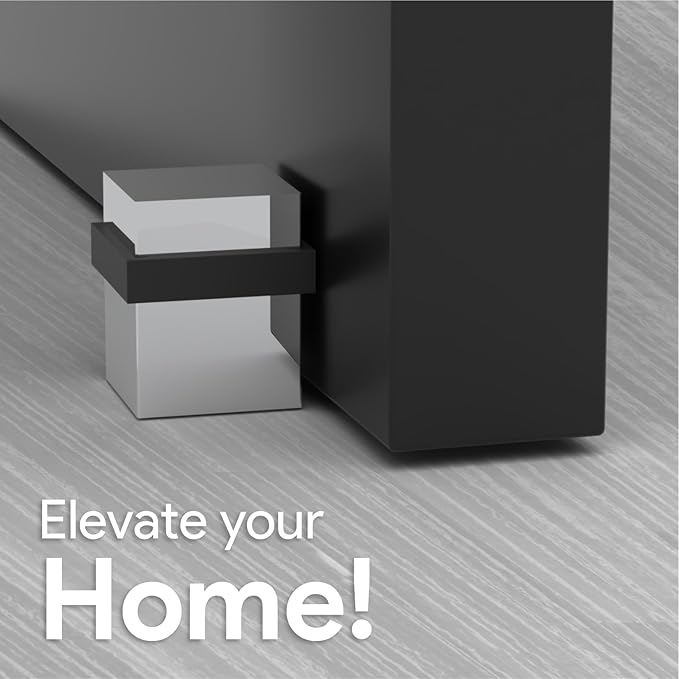 Mega Handles Square Floor Door Stopper, Quickly Installed Wall Protector Stopper - Image 3