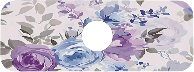 Lavender Flowers Kitchen sink faucet pad, strong water absorption, anti slip - Image 9