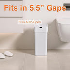 9L/2.4Gal Touchless Bathroom Trash Can, 0.2s Motion Sensor Auto-Close, IPX5 - Image 2