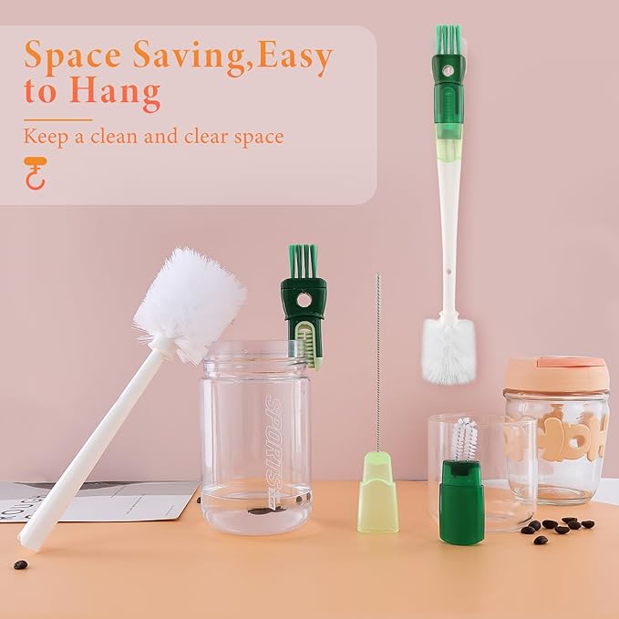 5 in 1 Water Bottle Brushes for Cleaning, Easily Cleans The Cup Mouth, and - Image 7
