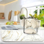 Marble Dish Drying Mat for Kitchen Counter White Golden Marble Gary Grey Drying - Image 5