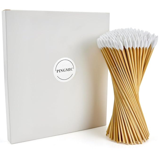 200 PCS 6-Inch Precision Gun Cleaning Swabs by PINGMIC