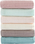 6 Pack Waffle Weave Dish Cloths, 13x13 Inch 100% Cotton Kitchen Towels by vfaejll