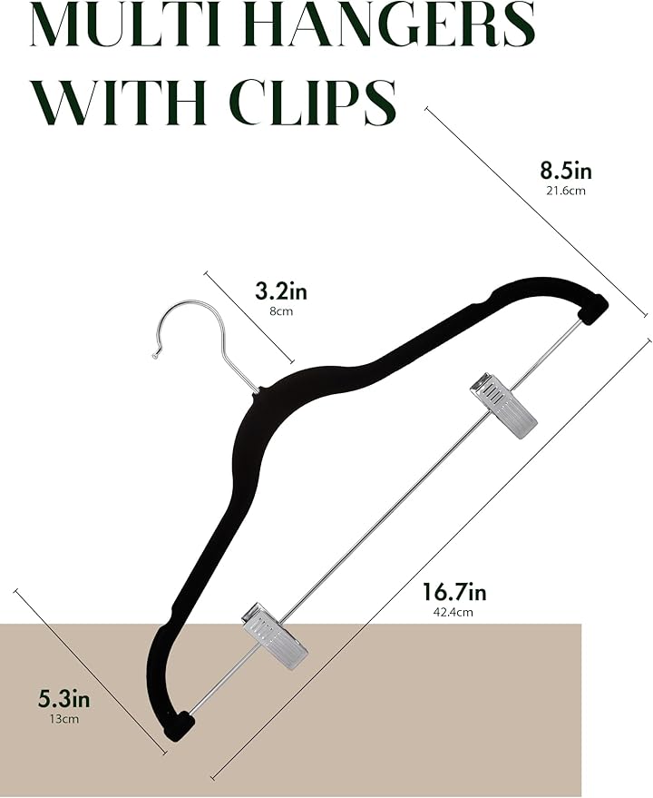 Cozymood Velvet Skirt Hangers 24 Packs Velvet Hangers - Image 9