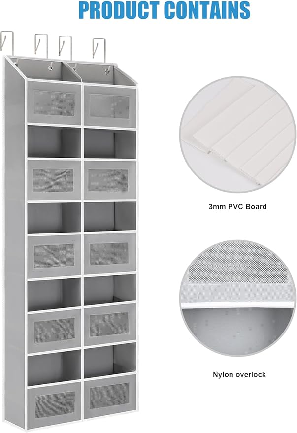 Over the Door Organizer Hanging- 10 Compartments, 80 lbs Load Behind Door - Image 5