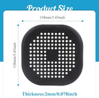 2Pcs 5.4 Inch Square Drain Cover TPR Hair Drain Catcher Flat Silicone Floor - Image 2