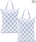 Checkered 2 Pcs Large Travel Laundry Bags by Ohocut