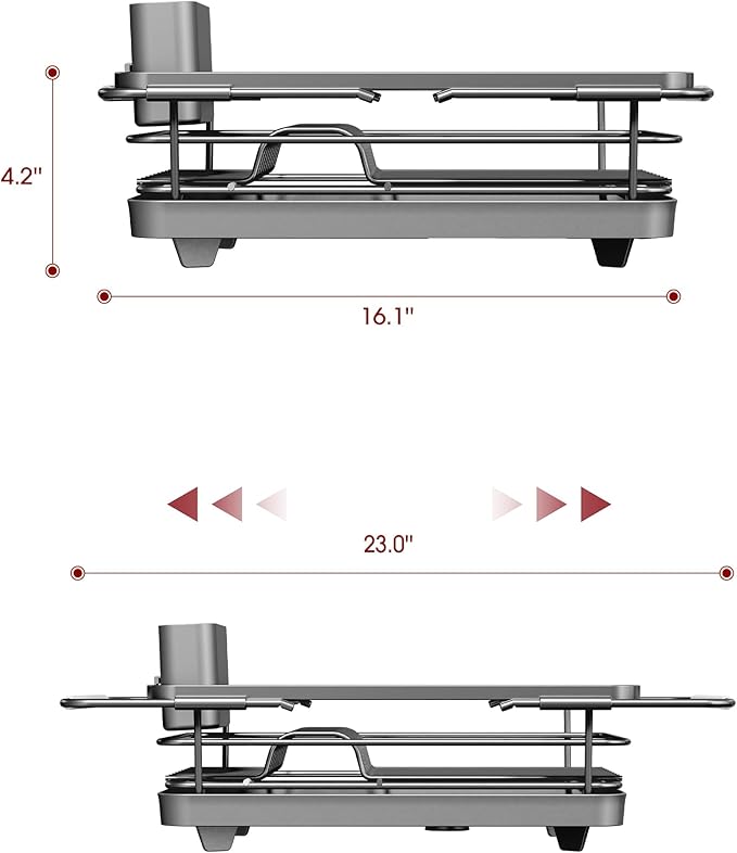 Extendable Dish Drying Rack Over Sink - Image 3