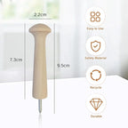 5Pcs Wooden Pegs Shaker Coat Hooks Screw-in Wall Rack Pegs - Image 2