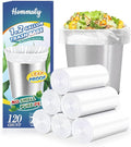 1.2 Gallon 120 pcs Small Clear Trash Bags, Strong 1 Gallon 1.2 Gallon 1.3 by HOMMALY