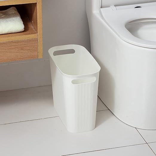 rejomiik Bathroom Small Trash Can Slim Garbage Can Wastebasket 3.5 Gallon - Image 2