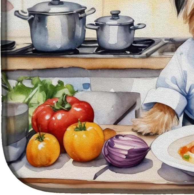 Caroline's Treasures DAC6282DDM Lhasa Apso The Chef Dish Drying Mat Absorbent - Image 4