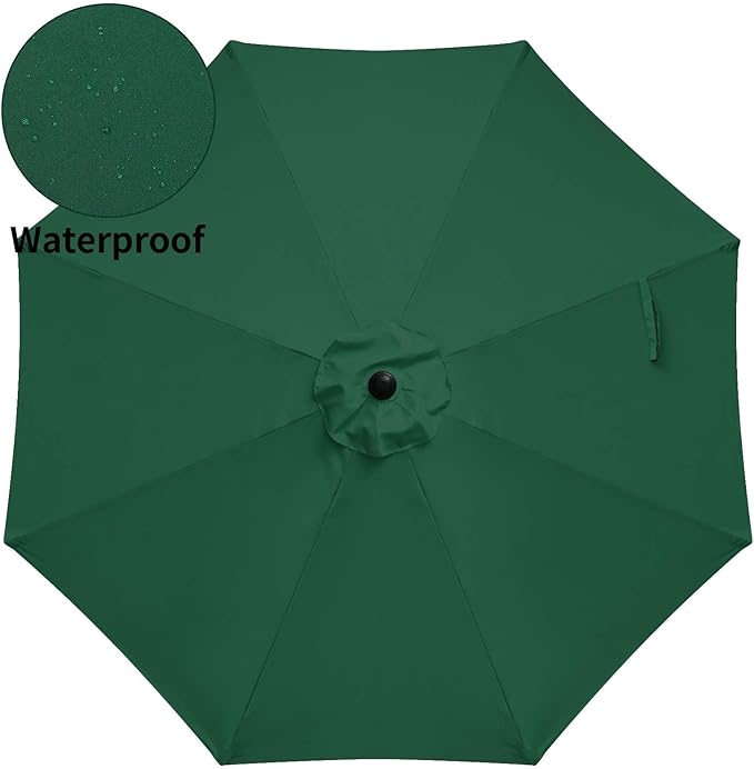 Simple Deluxe 9' Patio Umbrella Outdoor Table Market Yard Umbrella with Push Button Tilt/Crank - Image 4