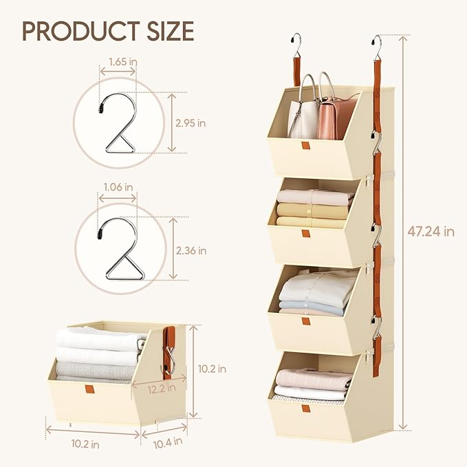 Hanging Closet Organizer 4 Tier - Image 7