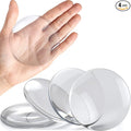 Strongest Home Wall & Door Handle Stopper 3.15" Set of 4 Pieces Clear Rubber by STRONGESTHOME