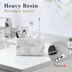 Luxspire Toothbrush Holder, 2 Slots Toothbrush and Toothpaste Holdersfor - Image 2