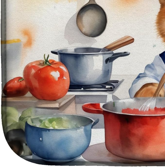 Caroline's Treasures DAC6248DDM Finnish Spitz The Chef Dish Drying Mat - Image 4