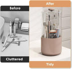 Toothbrush Holder with Cover 360 Rotating 4 Compartments Bathroom Toothpaste - Image 7