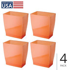 iDesign Small Plastic Bathroom Trash Can, Slim Rectangle Garbage Bin - Image 2