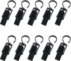 TAODAN 10PCS Multipurpose Plastic Clip Length 4.13 Inch Black Clothes Peg by TAODAN