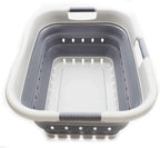 SAMMART 41L Collapsible 3 Handled Plastic Laundry Basket by SAMMART