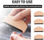 4 Pcs Wooden Sweater Comb Sweater Care Tool Fabric Defuzzer Pilling Shaver - Image 5