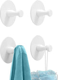 Adhesive Hooks for Walls No Damage 4 PCS, Heavy Duty Aluminum Strong Adhesive by STWWO