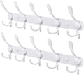 Wall Mounted Coat Rack, 2 Packs 15 Hooks Stainless Steel Coat Hook Rail by WHITGO