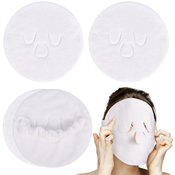 Face Steaming Towel, 4 Pack Reusable Face Towel Cold Hot Compress Facial by HEQU
