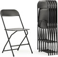 Flash Furniture Hercules Series Plastic Folding Chairs for Parties and Weddings, Stackable Commercial Event Seats with 650-lb. Static Weight Capacity, Set of 6, Black by FlashFurniture