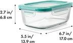 OXO Good Grips 3.5 Cup Smart Seal Airtight Glass Rectangle Food Storage - Image 2
