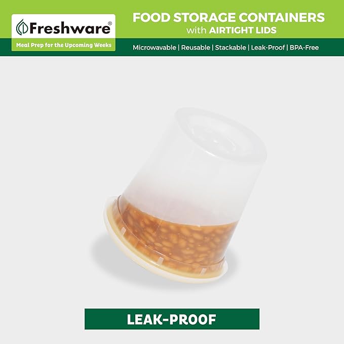 Freshware Food Storage Containers 24 oz Plastic Deli Containers - Image 4