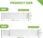5 Pack Drawer Dividers 3.7" High Slim Organizers Expandable 14.8-25.6" - Image 2