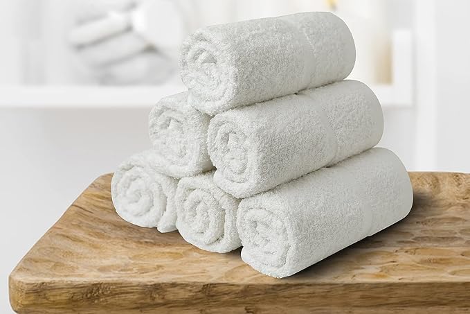 Basic Hand Towels 16x26 Inches – Bulk Pack of 24 – White Color – Soft and - Image 7