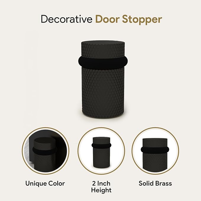 Mega Handles Knurled Floor Door Stopper, Quickly Installed Wall Protector - Image 5