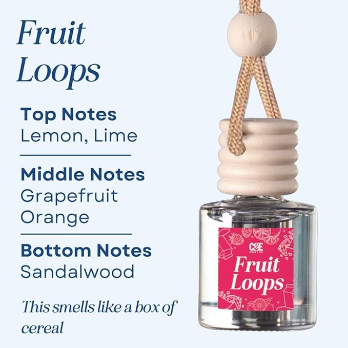 CE CRAFT Car Air Freshener Diffuser, Fruit Loops, 2 Pack Air Deodorizer - Image 2