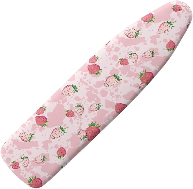 Pink Strawberry Padding Ironing Board Covers Easy to Install Stain Resistant by Darisoco