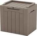 Patiowell 30 Gallon Resin Deck Box, Outdoor Storage Box for Patio Furniture, Deliveries, Pool Supplies,Waterproof and Lockable, Brown by Patiowell