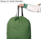 Cotton Canvas Laundry Bag with Handles & Drawstring Straps, Heavy Duty Extra - Image 2