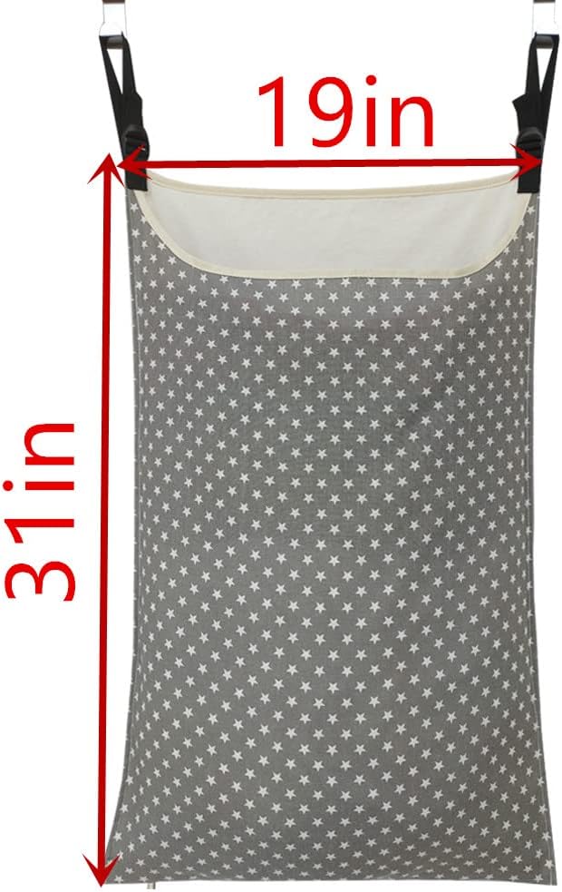 Adjustable Space Saving Door Hanging Laundry Hamper Bag Dorm Laundry Bag - Image 3
