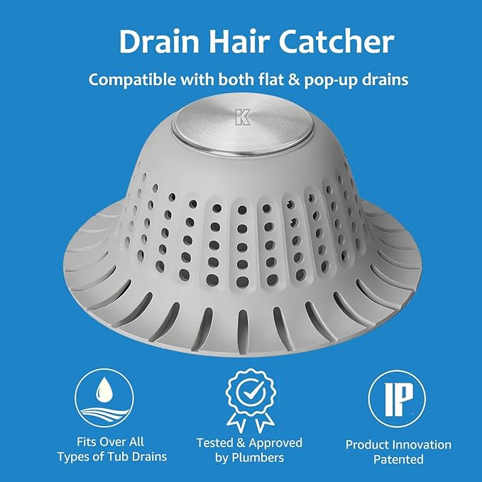 Hair Catcher Shower Drain, Bathtub Drain Hair Catcher, Covering Bathroom Sink - Image 7