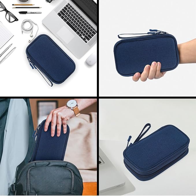 Electronic Bag Travel Cable Accessories Bag Waterproof Double Layer Electronics - Image 3