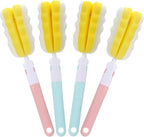 4 Pcs Bottle Brush Sponge, Cup Water Bottle Sponge Brush Cleaner, Detachable by Unknown