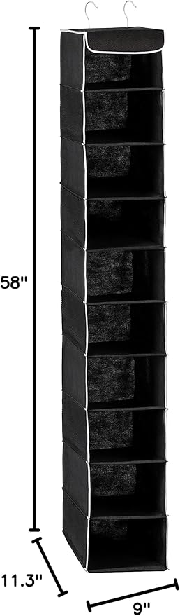 ZOBER Hanging Closet Organizer, 10-Shelf - Image 3
