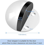 3 Pack Door Stoppers Self Adhesive White Floor Door Stop No Drilling Rubber - Image 2