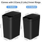 Bathroom Automatic Trash Can 2 Pack 2.2 Gal & 4 Gal Touchless Motion Sensor - Image 5