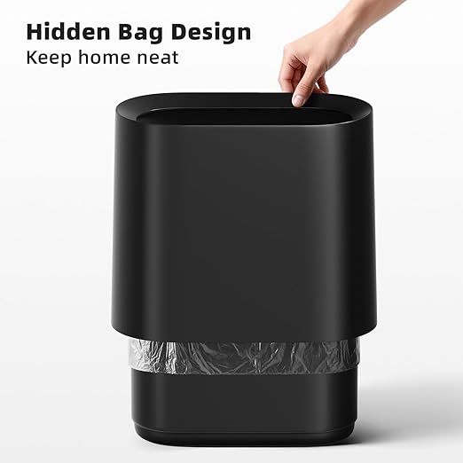 SUBEKYU 2.3 Gal Trash Can for Bathroom, Small Office Garbage Can for Kitchen - Image 3