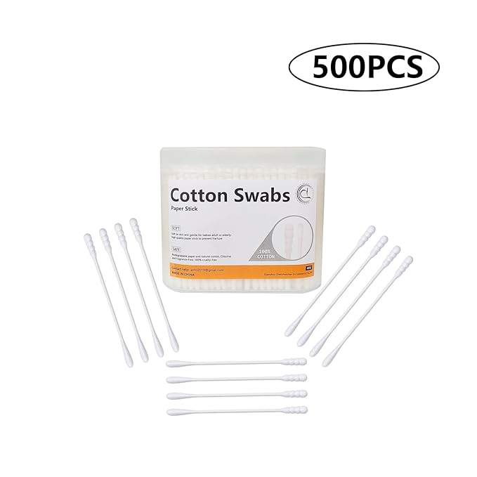 500pcs Mini Cotton Swabs with Paper Stick, Spiral/Round Cotton Bud, Tiny Cotton - Image 6