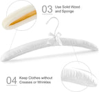 TOPIA HANGER Padded Hangers for Women Clothing, 17-inch Satin Hangers 10 Pack - Image 3